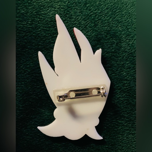 Unique Acrylic Hand Brooch. Handmade. - Picture 3 of 3